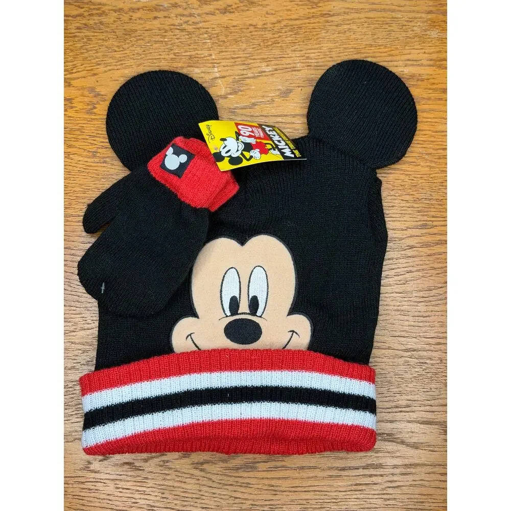 Disney 90 yrs.magic*2018 ~Felt & Embroidery Mickey Mouse Face~Toddler NWT